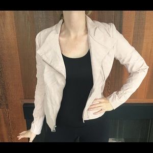 Marc New York faux leather light pink moto jacket